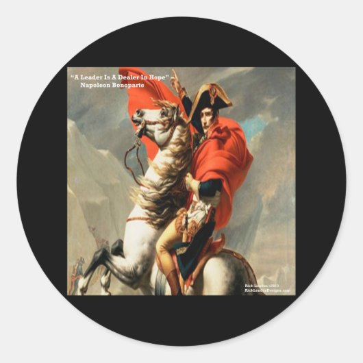 ナポレオン&リーダー引用文 ラウンドシール (正面)