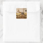 ナポレオンIの寝室のインテリア1800-03 スクエアシール (バッグ)