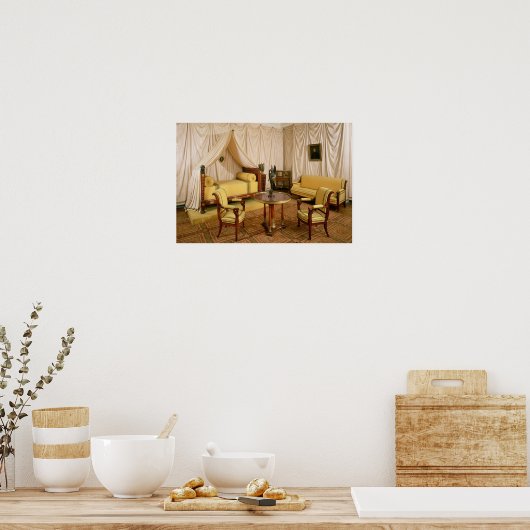 ナポレオンIの寝室のインテリア1800-03 ポスター (キッチン)