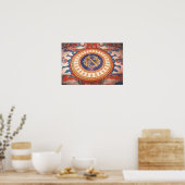 ナポレオンIの「N」の絨毯の詳細 ポスター (キッチン)