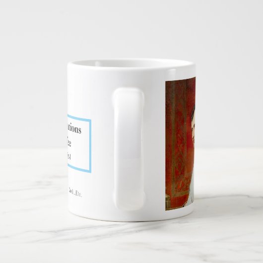 ナポレユーモアのあるンコーヒー引用文 ジャンボコーヒーマグカップ (裏面)