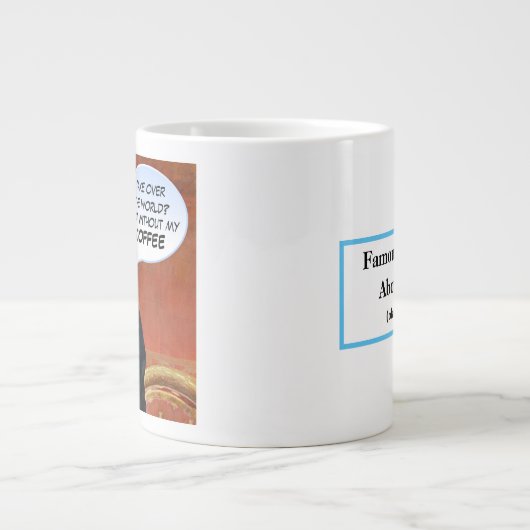 ナポレユーモアのあるンコーヒー引用文 ジャンボコーヒーマグカップ (正面)