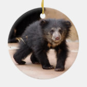 ナマケグマのカブスのクリスマスのオーナメント セラミックオーナメント (裏面)