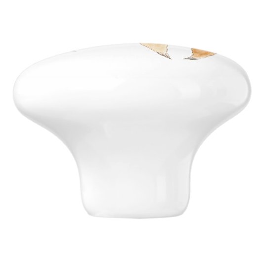 ナマケモノかわいいワミジンカラーアートドアノブ セラミックノブ (側面)