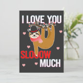 ナマケモノが多いバレンタインギフト好き シーズンカード (スタンド正面)