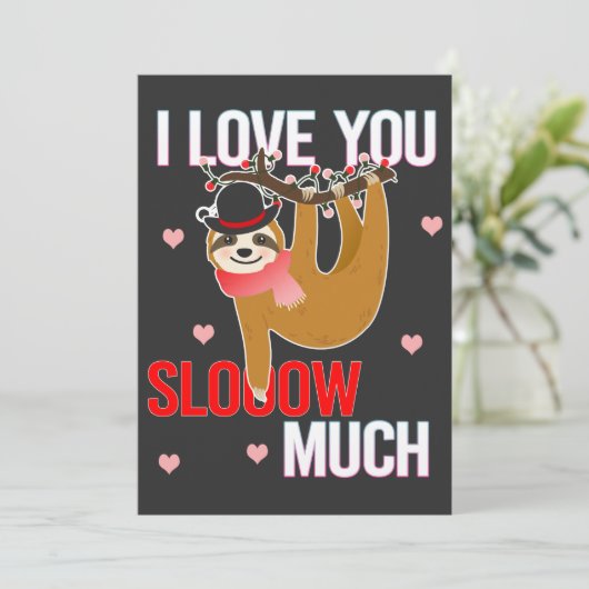 ナマケモノが多いバレンタインギフト好き シーズンカード (スタンド正面)