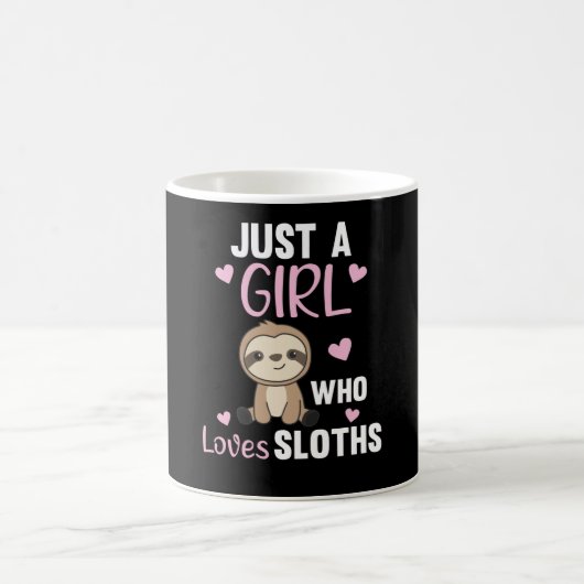 ナマケモノが大好きな女の子ヴィンテージ コーヒーマグカップ (中央)