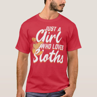 ナマケモノが大好きな女の子 Tシャツ