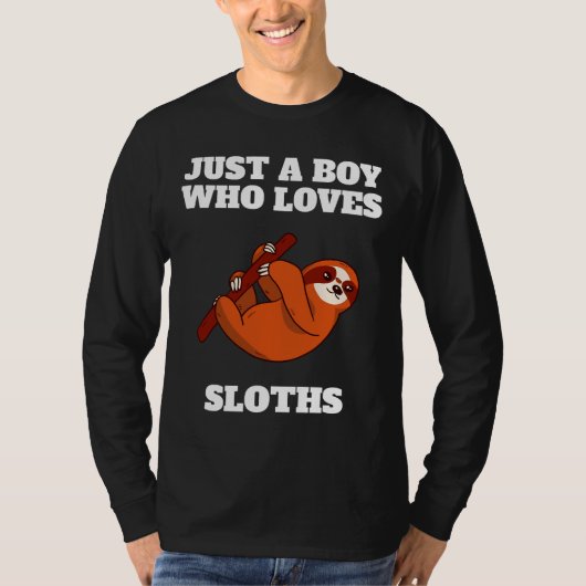 ナマケモノが大好きな少年 Tシャツ (正面)