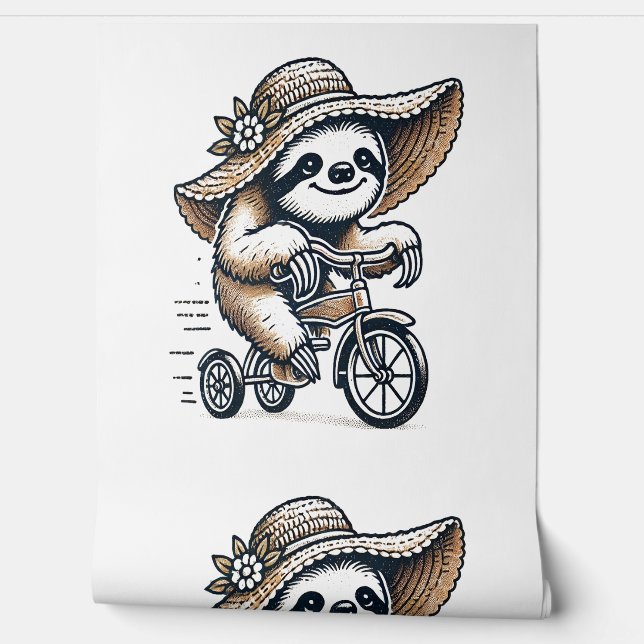 ナマケモノが自転車に乗っている 壁紙 (ほどく)