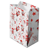 ナマケモノとキツネカスタマイズ文字と名前 ミディアムペーパーバッグ (裏面アングル)