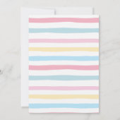 ナマケモノとユニコーンの夏のプールパーティー誕生日 招待状 (裏面)