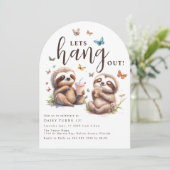 ナマケモノと一緒に遊ぼう!|誕生日パーティー 招待状 (スタンド正面)