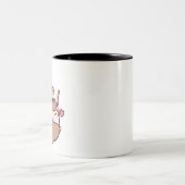 ナマケモノと猫は友達最高のだ ツートーンマグカップ (中央)