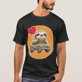 ナマケモノと車 Tシャツ