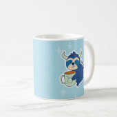 ナマケモノと〔占星術の〕十二宮図タウラスを有するコーヒーシンボルや象徴 コーヒーマグカップ (正面右)