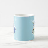 ナマケモノと〔占星術の〕十二宮図タウラスを有するコーヒーシンボルや象徴 コーヒーマグカップ (中央)