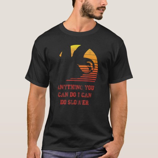 ナマケモノならナマケモノならナマケモノ Tシャツ (正面)