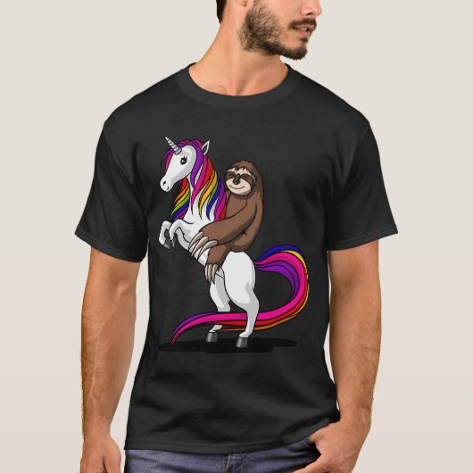ナマケモノに乗るユニコーン Tシャツ (正面)