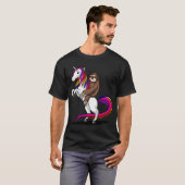 ナマケモノに乗るユニコーン Tシャツ (正面フル)