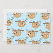 ナマケモノのかわいい子どもたち1歳の誕生日パーティー 招待状 (裏面)