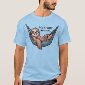 ナマケモノのゆったりユニセックスTシャツ Tシャツ (正面)