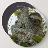 ナマケモノのように生きる 缶バッジ (正面&裏面)