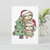 ナマケモノのクリスマスツリー シーズンカード (スタンド正面)