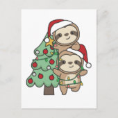 ナマケモノのクリスマスツリー シーズンポストカード (正面)