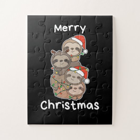 ナマケモノのクリスマスツリー ジグソーパズル (縦)