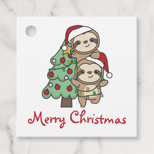 ナマケモノのクリスマスツリー フェイバータグ (正面)