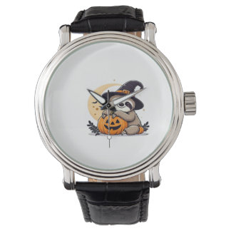 ナマケモノのハロウィンモチーフ かわいいクラシックTシャツ 腕時計