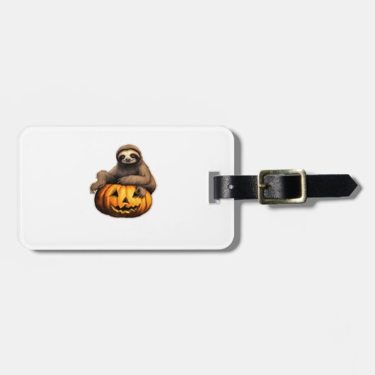 ナマケモノのハロウィン オーバーサイズTシャツ ラゲッジタグ (正面横)