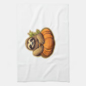 ナマケモノのハロウィン オーバーサイズTシャツ_1 キッチンタオル (縦)