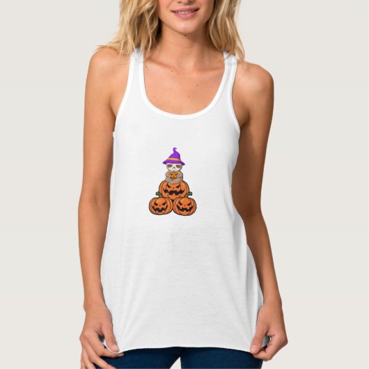 ナマケモノのハロウィン プレミアムTシャツ タンクトップ (正面)