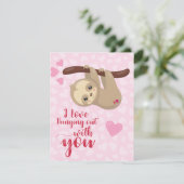 ナマケモノのバレンタインデー シーズンカード (スタンド正面)