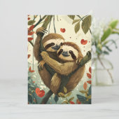 ナマケモノのバレンタインデー シーズンカード (スタンド正面)