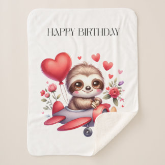 ナマケモノのパイロット 誕生日 シェルパブランケット