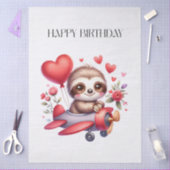ナマケモノのパイロット 誕生日 薄葉紙 (クラフト)