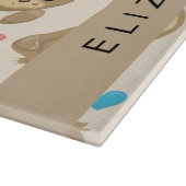 ナマケモノのパターン,かわいいナマケモノ,ハート,あなたの名前 カッティングボード (角)