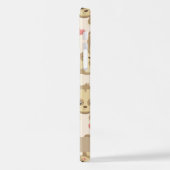 ナマケモノのパターン，かわいいナマケモノ，ハート，あなたの名前 iPhoneケース (左側面)