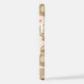 ナマケモノのパターン,かわいいナマケモノ,ハート,あなたの名前 iPhoneケース (右側面)