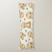 ナマケモノのパターン，かわいいナマケモノ，ハート ボディピロー (正面縦)