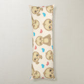 ナマケモノのパターン，かわいいナマケモノ，ハート ボディピロー (裏面 (縦))