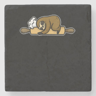 ナマケモノのパン屋さん | ユニークでかわいいシェフ | キッチン料理ギフト ストーンコースター