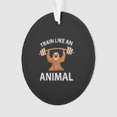 ナマケモノのフィットネス重量挙げTシャツみたいな。 オーナメント (正面)