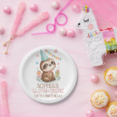 ナマケモノの子供の誕生日おめでとう ペーパープレート (パーティー)