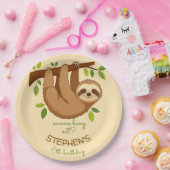 ナマケモノの子供の誕生日をお祝いしよう ペーパープレート (パーティー)