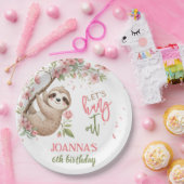 ナマケモノの子供の誕生日をお祝いしよう ペーパープレート (パーティー)