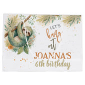 ナマケモノの子供の誕生日をお祝いしよう ラージペーパーバッグ (裏面)